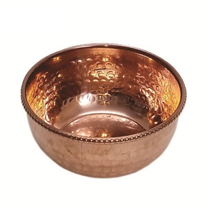 Bol et tasse en cuivre pur et personnalisés, pour boisson, bol martelé décoratif moderne pour la vente - Product Image 1