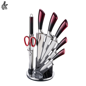 Custom Professional 6pcs Slicer Chef Knife Sets Stainless Steel Set <b>Kitchen</b> Knives with Round Block - Product Image 5