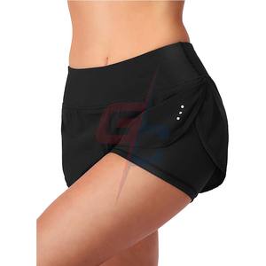 Short de course 2 en 1 taille haute pour femme Short d'entraînement athlétique de gymnastique et de yoga - Product Image 1