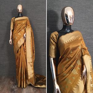 Assam Zijde Stof Saree Voor Vrouwen Bruiloft Speciale Indiase Ontwerper Saree Voor Vrouwen