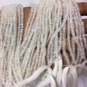 100% Natural Blue Fire Multi Fire IGI 4mm Rainbow Moonstone Rondelle cuentas facetadas hebra para la fabricación de joyas cuentas de piedra únicas - Product Image 4