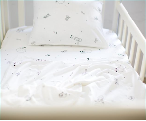 100% Breathable Organic Cotton Baby <b>Bed</b> Sheet Super Soft Machine Washable Muslin Fitted Crib Sheet - Product Image 2
