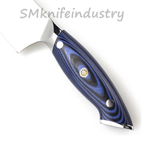 Custom Hand Forged Damascus <b>Kitchen</b> Chef <b>Knife</b> With Leather sheath cover (smk1971) - Product Image 5