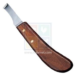 Instrumento veterinario profesional más vendido, cuchillo de pezuña de caballo de vaca de ganado de acero de alta calidad con mango de madera, herramientas de herrador - Product Image 1