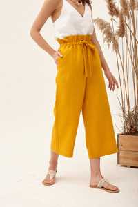 Vestido largo de lino para mujer, estilo crepé, cuello en V, sin mangas, color blanco y amarillo, a la moda, novedad de 2026 - Product Image 3