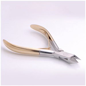 Ciseaux à cuticules en acier inoxydable finition or, coupe-ongles pour manucure et pédicure avec ouverture large, durables et professionnels - Product Image 1