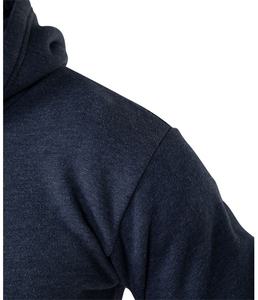 Sudadera con capucha de lana con cremallera y forro antiarrugas para hombre con estampado personalizado-Estilo de calle OEM - Product Image 5