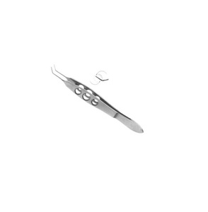 Pinzas de sujeción tipo IOL, mordazas redondas curvadas y pulidas de alta calidad para sujetar IOLs suaves de 10 cm - 4" - Product Image 3