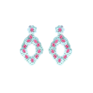 Pendientes hechos a mano de diseñador, cuentas de semillas, ganchillo, multicolor, joyería para mujer y pendientes, accesorios - Product Image 1