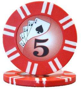 Chip da Poker in argilla da 8 grammo <span class=keywords><strong>serie</strong></span> Twist a 2 strisce - Product Image 3