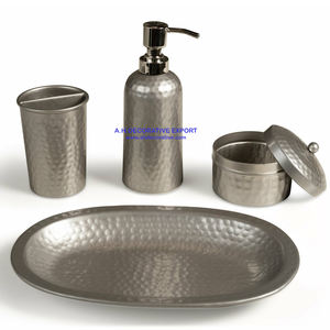 Ensemble de toilette en métal, pièces, pour salle d'eau, décoration de maison, finition brillante, luxe, décoratif d'hôtel, Combo - Product Image 4