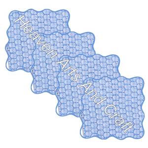 Block Printed Handmade Cotton Table Scallop Napkins Use Home Hotel Stock 100% Cotton Made Quality Table Napkin Hem Stitch Indian - Product Image 4