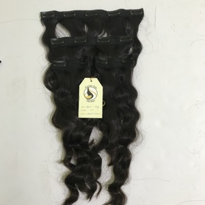 Venta al por mayor, cabello Virgen sin procesar, 100g, 20 pulgadas, clip doble dibujado, espesor del cabello, Extensiones de Cabello 100% humano - Product Image 2