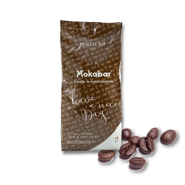 MOKABAR Cao Ý Chất Lượng Được Thực Hiện Trong Ý 1Kg 90% Arabica Rang Dòng Thanh Hạt Cà Phê Cho Nhà Hàng