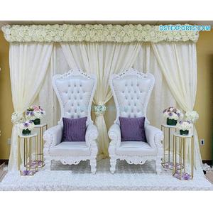 Sillas blancas de estilo barroco para boda, sillas de tronos de espalda alta, color blanco, gran oferta - Product Image 2