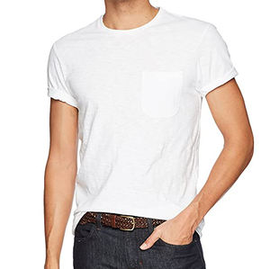 T-shirt col rond 100% coton de haute qualité pour homme, simple et blanc, bon marché, avec votre LOGO design - Product Image 2