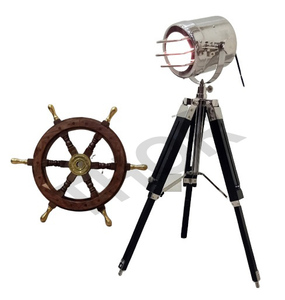 Lampe de Table led de styliste, avec trépied en bois, luminaire décoratif d'intérieur - Product Image 1