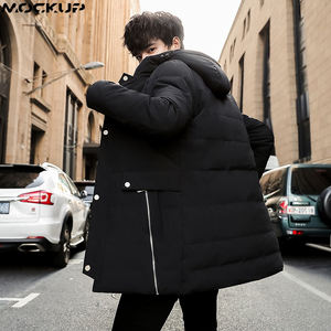 Manteau d'hiver personnalisé pour hommes style de la rue Veste bouffante portable pour les sports de plein air Veste en duvet longue de bonne qualité pour plus de chaleur - Product Image 2