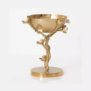 Brûleur d'encens moderne en métal or poli porte-encens solide l forme ronde Bakhoor porte-encens parfum - Product Image 4