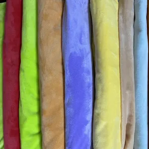 100% polyester micro velour fabric super soft velboa for garments and toy