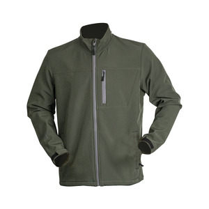 Wholesale Men's Custom Soft Shell <b>Jacket</b> Breathable <b>Waterproof</b> with Stand Collar <b>Thin</b> Thickness Front Logo Design - Product Image 3