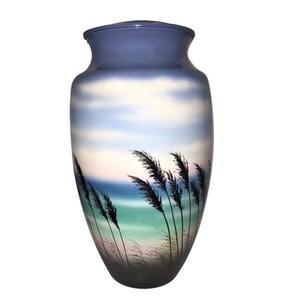 Sea Breeze Urne funéraire adulte en métal peinte à la main Style américain/européen pour le stockage - Product Image 1