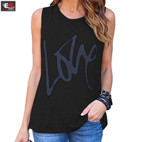 Meilleure Vente : Haut Basique Sans Manches pour Femme, Confortable, Col Rond, Décontracté, Broderie Unie, T-shirts Grande Taille 100% Coton Écologique
