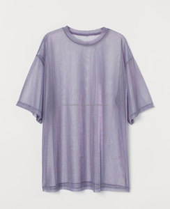 T-shirt surdimensionné en coton de qualité supérieure pour femmes, fabrication directe d'usine, service d'impression sérigraphique et de broderie - Product Image 2