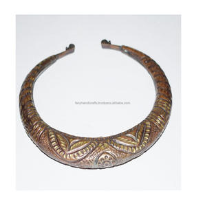 Collar llamativo con pechera para mujer, gargantilla de cobre antiguo, joyería - Product Image 5
