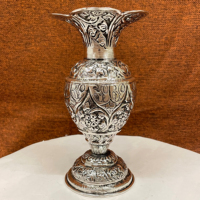 Nouveauté : vase à fleurs artisanal en métal antique, 7 pouces, pour la décoration de la maison et la décoration de centre de table de mariage