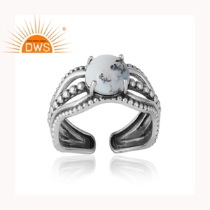 Anillo de Piedras Preciosas Naturales Dendritas con Diseño Moderno, Joyería al por Mayor, Proveedor de Joyería Hecha a Mano en Plata de Ley 925 - Product Image 2