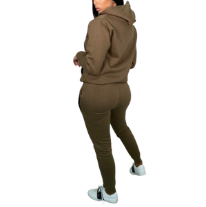 Chándal de algodón de punto a la moda, conjunto de dos piezas cómodo, novedad, gran oferta, 2021 - Product Image 5