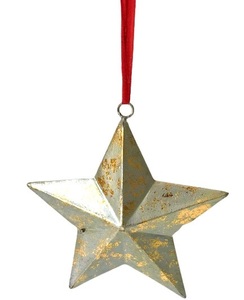 HIGH QUALITY METAL GOLD and SILVER CUSTOM TREE DECORATION <b>STAR</b> CHRISTMAS INDOOR DECORATION <b>HANGING</b> ORNAMENT - Product Image 1