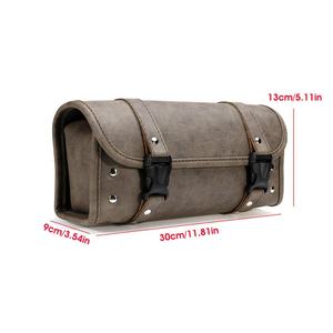 Motocicleta impermeable carreras-casco de moto-bolsas de viaje marrón-cuero motocicleta impermeable manillar horquilla-herramienta alforja Stor - Product Image 1