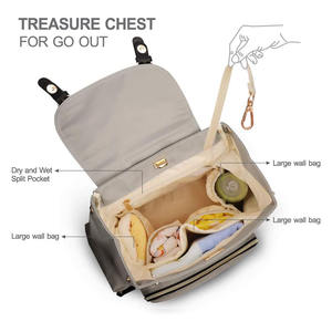 Mochila GRANDE multifunción para bebé, bolsa de pañales convertible moderna para mamá, papá, maternidad, mochila de viaje - Product Image 4