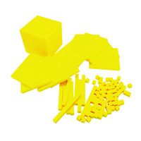 Set Matematika Blok Plastik Edukatif Basis Sepuluh 121 Buah PLOMA Multi-warna untuk Anak Usia 2-4 & 5-7 Tahun untuk Penggunaan Sekolah