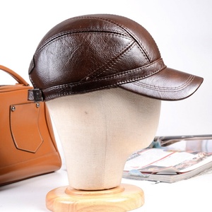 Gorro de Béisbol Unisex de Cuero 100% Genuino para Invierno, Diseño Deportivo de 6 Paneles para Todas las Temporadas - Product Image 2