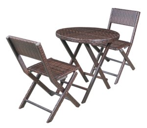 Juego de bistró moderno de 3 piezas, mesa de comedor de jardín de mimbre para exteriores, listo para enviar desde Vietnam, muebles de sala de estar - Product Image 2