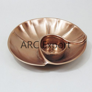 Bol à mélanger décoratif pour la maison en verre et métal, bols de service de luxe, bols de service alimentaire standard en gros, fournitures - Product Image 3