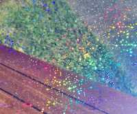 Aurora rainbow-Hoja acrílica de vidrio de mica, hoja de acrílico iridiscente de colores de galaxia