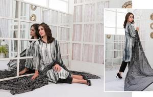 Vêtements de fête pour femmes en mousseline de soie Salwar Kameez Costumes Viscose Soie Lin Matériel - Product Image 3