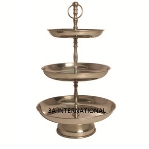 Royal LOOK ที่ตั้งเค้ก3ชั้น, ที่วางเค้กโลหะขัดเงาเงาสำหรับตกแต่งบ้านโรงแรมโต๊ะเครื่องครัวเค้กคริสต์มาส - Product Image 1