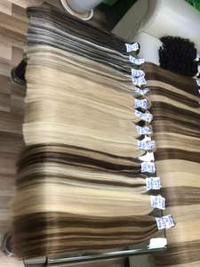 Extensions de cheveux humains Remy lisses, couleur mixte, cuticules alignées, vierges, haute qualité, prix de gros - Product Image 2