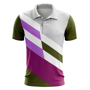 Acolchado de verano para hombres para Polos Ajuste regular Manga corta Diseño de sublimación Logotipo personalizado Impresión Camisetas de tenis - Product Image 5