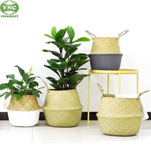 Cesta de Mimbre Vietnamita Tejida a Mano, Ecológica y Plegable con Asas para Almacenamiento de Artículos Diversos - Product Image 6