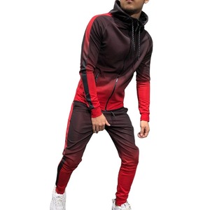 Survêtement unisexe sur mesure pour hommes, design votre propre sublimation, brun rouge, tenue de jogging, longue fermeture éclair, séchage rapide, entraînement de course à pied - Product Image 3