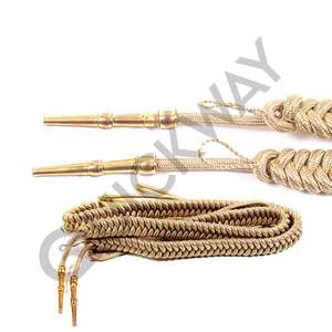 ขายส่งเครื่องแบบพิธีการ Aiguillette และอุปกรณ์เสริมสีดําทองแบบกําหนดเองพร้อมเคล็ดลับสีทอง - Product Image 3