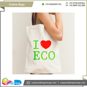 Venta al por mayor Bolsa Gran venta en buena calidad Diseño elegante Logotipo personalizado 100% Bolsas de compras de algodón de proveedor de confianza. - Product Image 4