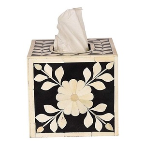 Caja de servilletas moderna, a la moda, para casa, hoteles, restaurantes, bares, papel tisú con incrustaciones de huesos verdes, superventas - Product Image 6