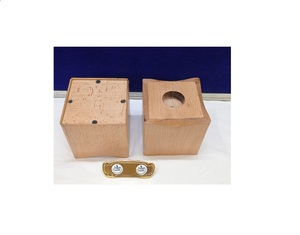 URNE LUMINEUSE À THÉ NATUREL EN BOIS NOUVEAU DESIGN PAR BRASSWORLD INDIA - Product Image 1